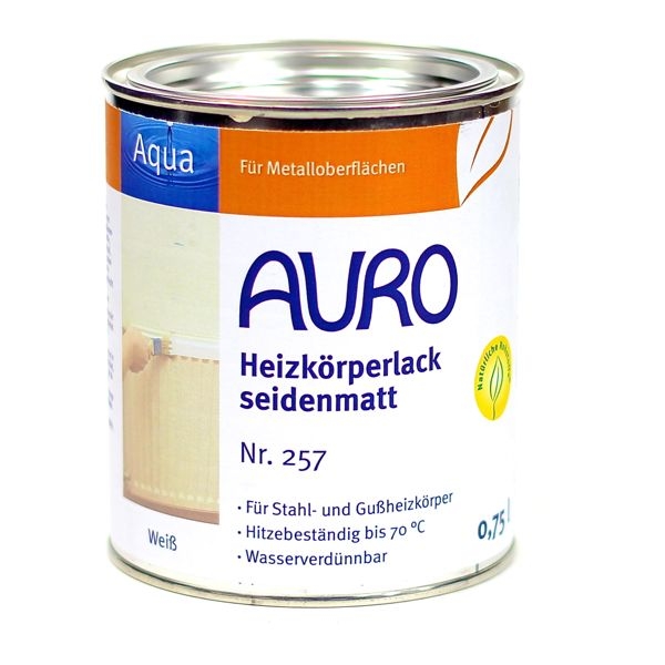 AURO Heizkörperlack, seidenmatt weiß Nr. 257